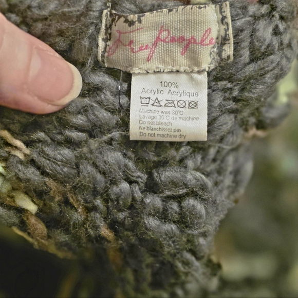 Free People Multi-green's-color Knit Shall - Picture 2 of 2